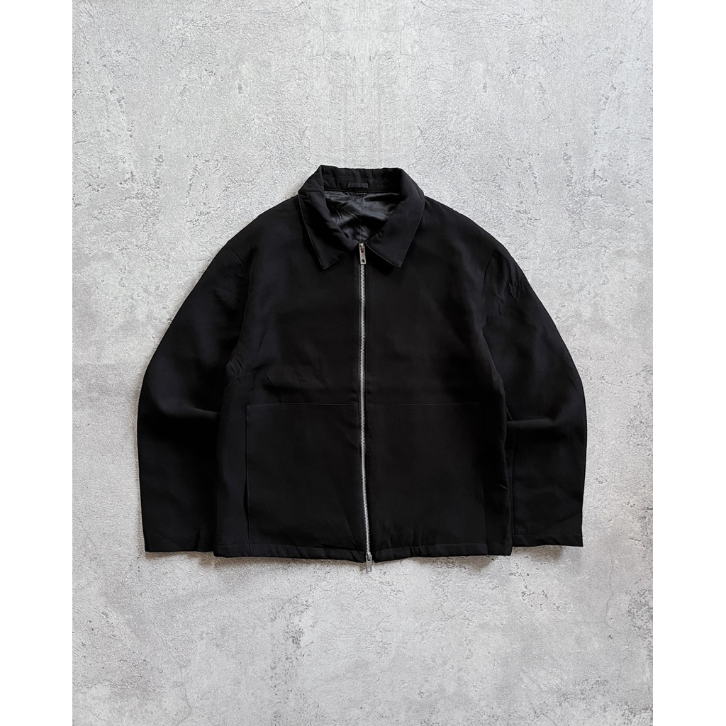 Lafudge Store Double Zipper Black Work Jacket