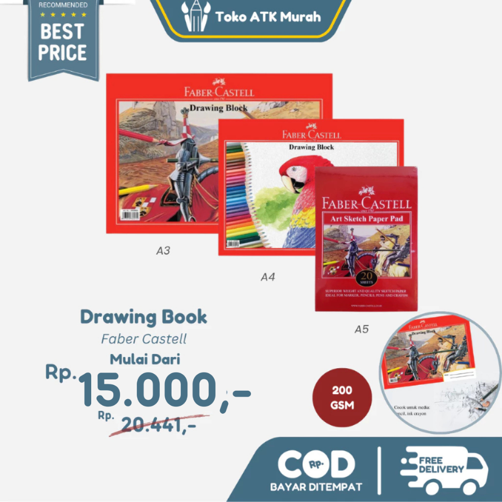 

Buku Gambar A5 / A4 / A3 Faber Castell - Drawing Book - Sketch Book
