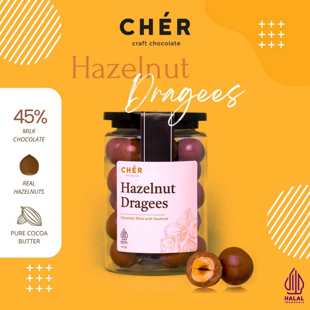 

Cher Hazelnut Dragees / Hazelnut Lapis Coklat