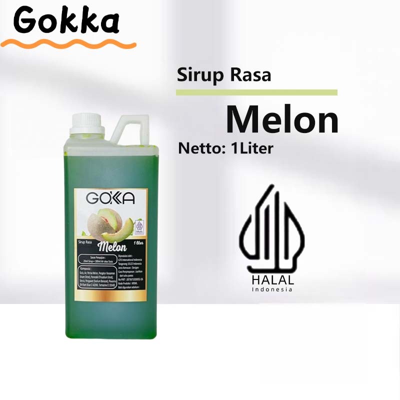 

Gokka Melon Sirup Minuman 1L - Melon Flavor Syrup / Sirup Melon