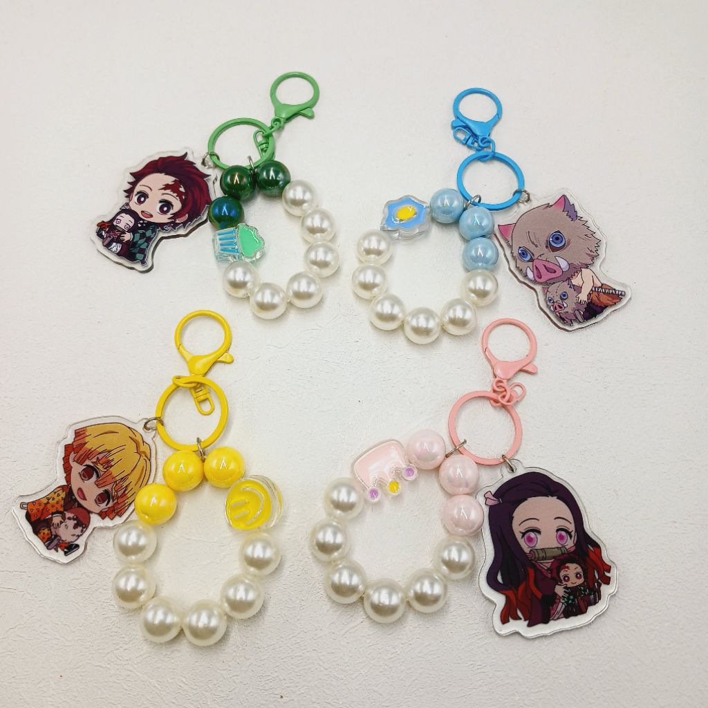 Keychain Strap Phone Demon Slayer - Gantungan Kunci Strap HP Kimetsu No Yaiba - Keychain Strap Phone