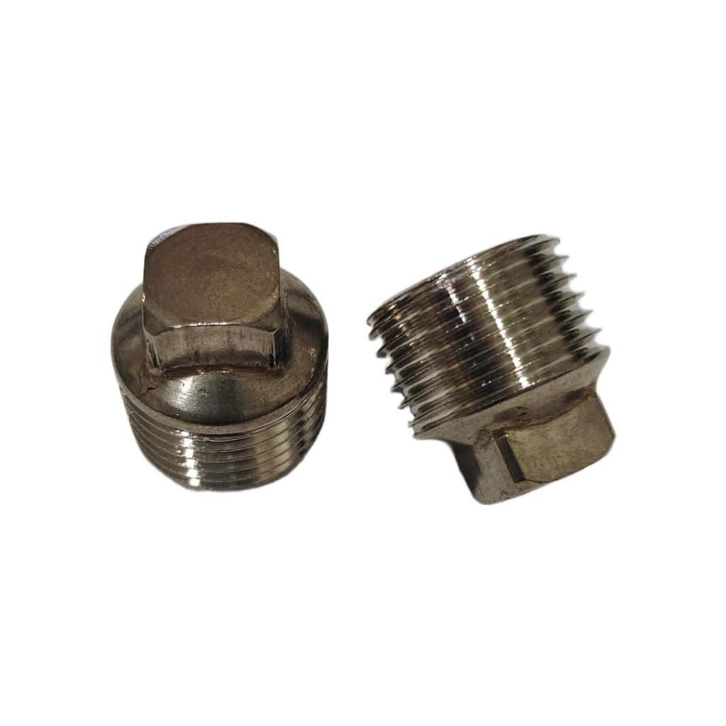 PLUG STAINLESS 1/2" DRAT LUAR / TUTUP PIPA STAINLESS 1/2"  DRAT LUAR / TUTUP KRAN STAINLESS 1/2"