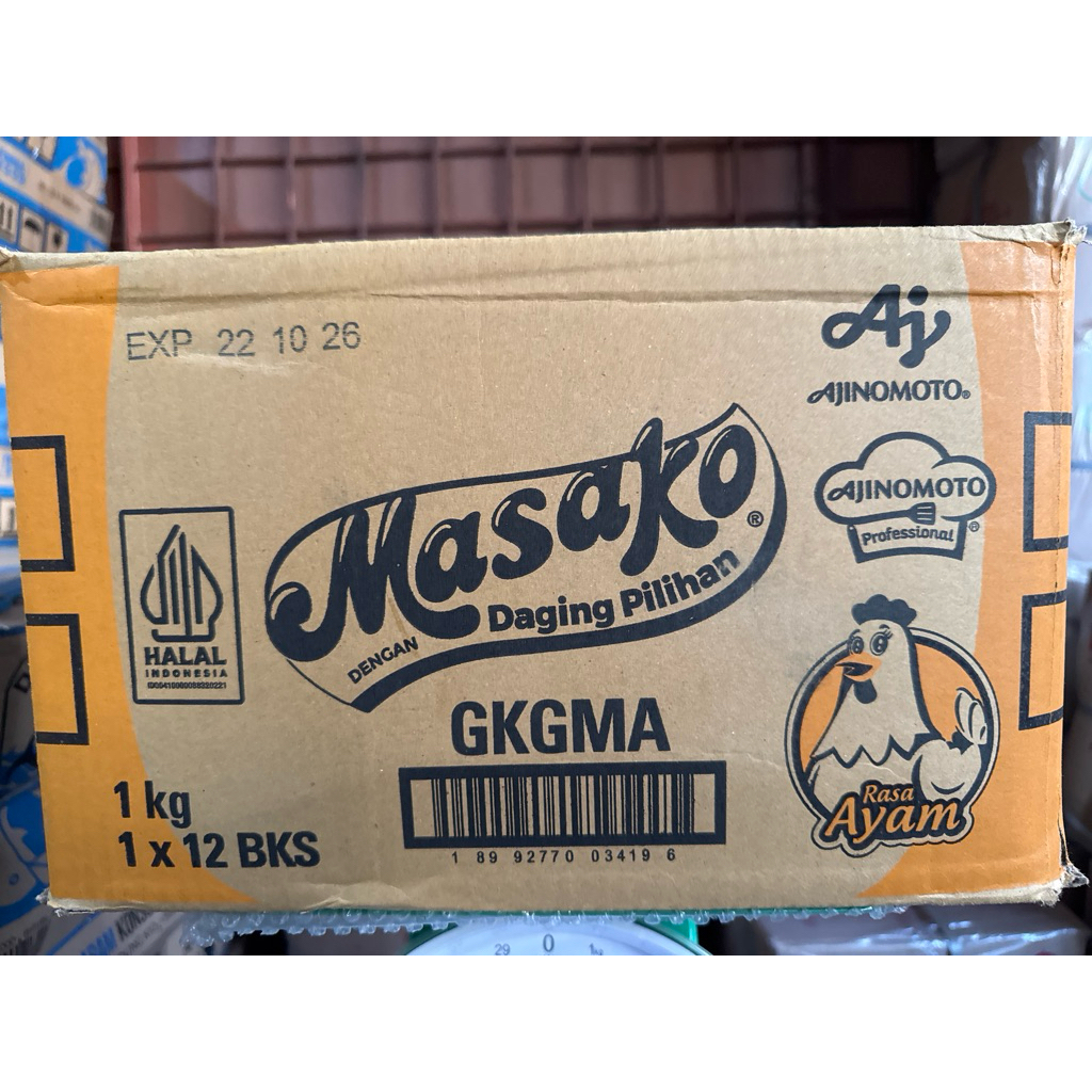 Masako Ayam 1 kg @ 12 bungkus / 1 dus