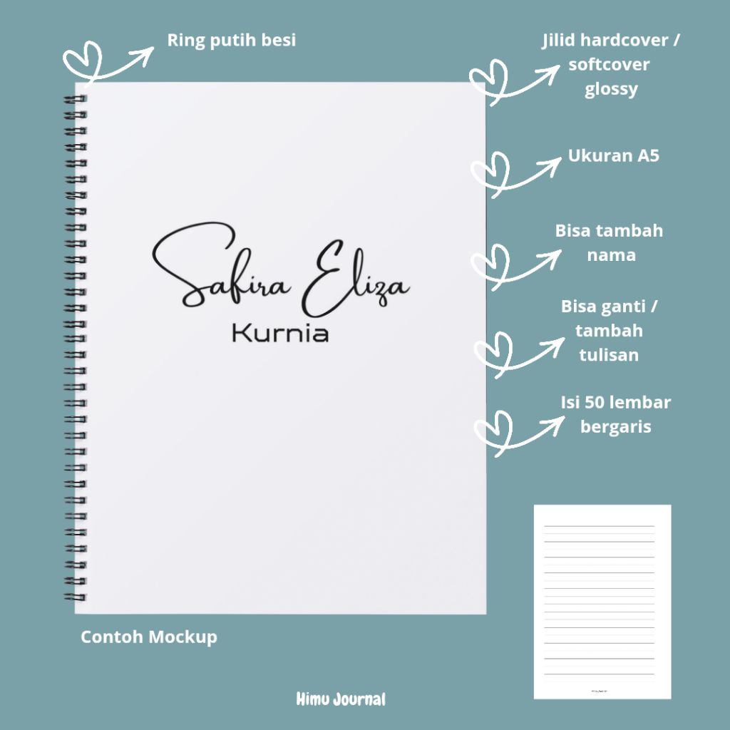 

Notebook Custom Nama | Notebook Custom A5, Buku Tulis Custom