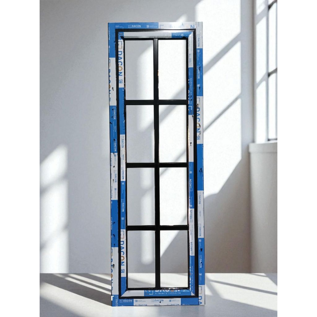 kusen jendela aluminium+ornamen ukuran L.60xT.160 free packing kayu