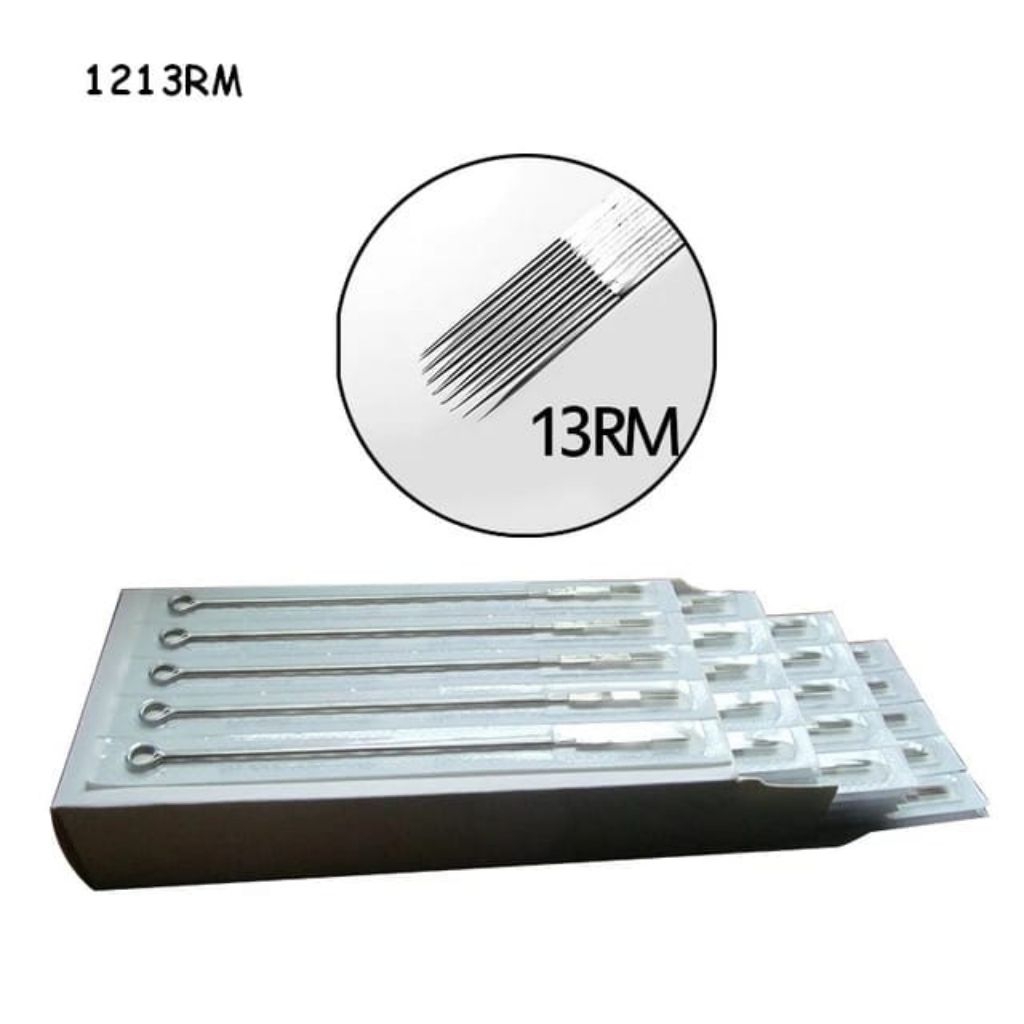 Selembar Jarum 13RM Selembar, Untuk Arsir / shading Blok. Isi 5 Batang Untuk Tato - Jarum Tattoo Pre