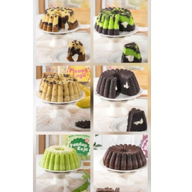 

Aneka bolu lapisan dalam keju lumer