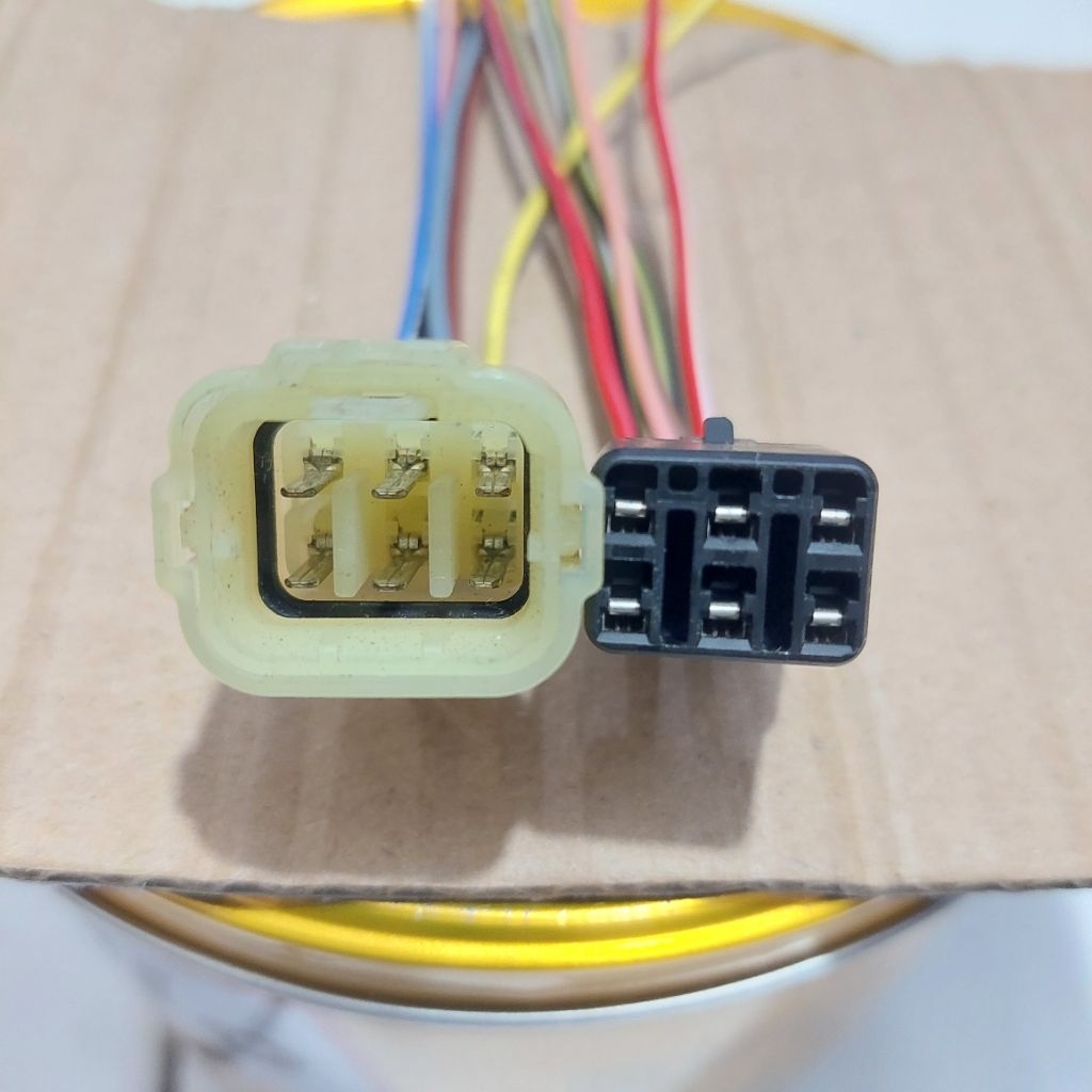Soket sambungan kabel 6 pin waterfroof anti air universal soket konektor kabel motor mobil