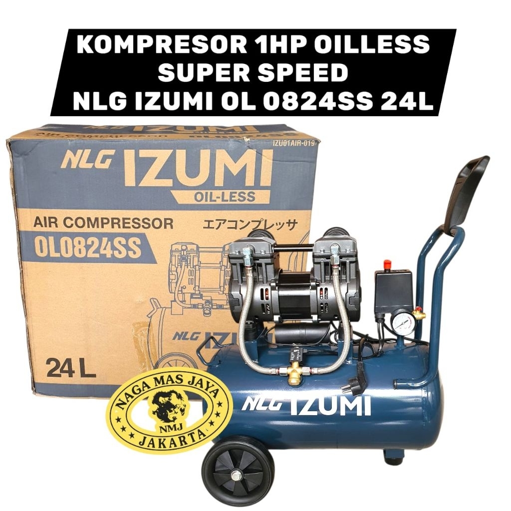 Izumi MAX OM0824SS Kompresor Angin Oilless