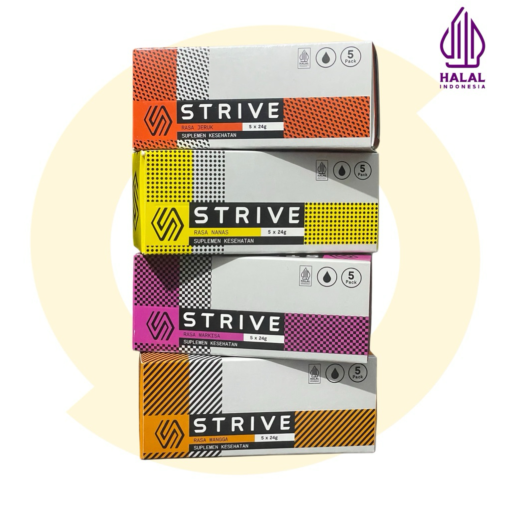 

STRIVE Energy Gel 1 Box Isi 5 Sachet Suplemen Nutrisi Olahraga Sepeda Lari Hiking