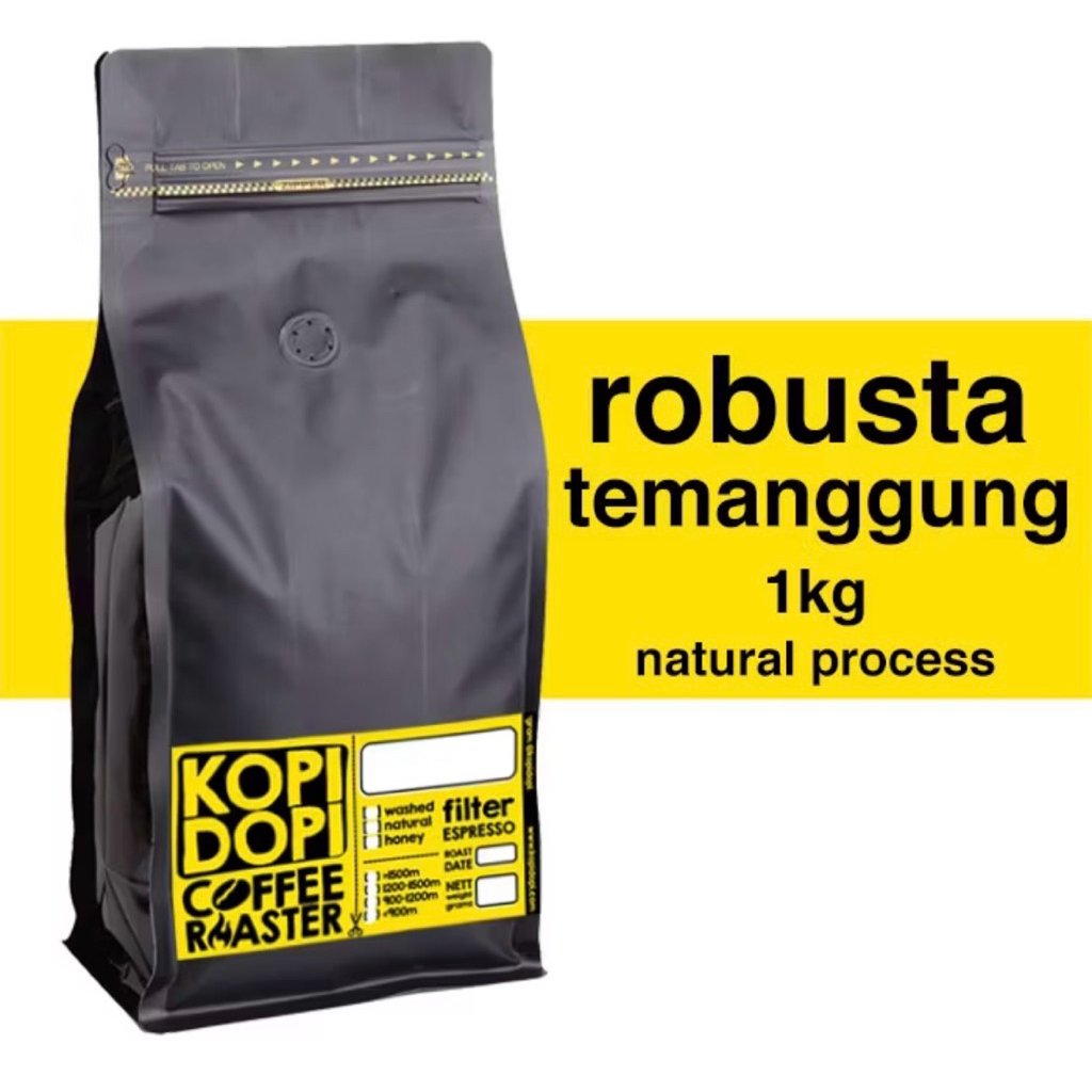 

Biji Kopi Dopi Bubuk Robusta Temanggung 1 kg Coffee Roaster
