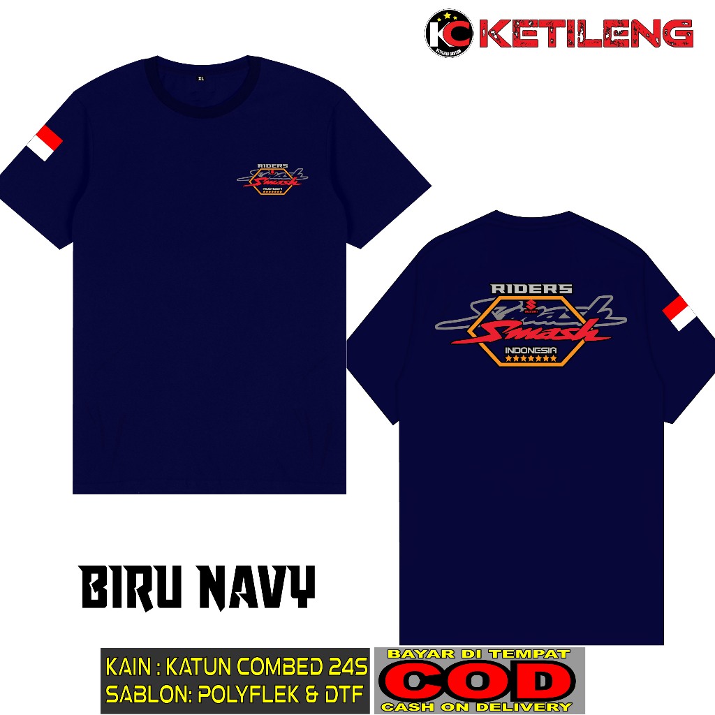 KAOS SUZUKI SMASH MODEL 2 BAHAN COTTON COMBED 24S TEBAL BISA COD KAOS DISTRO KAOS KEREN