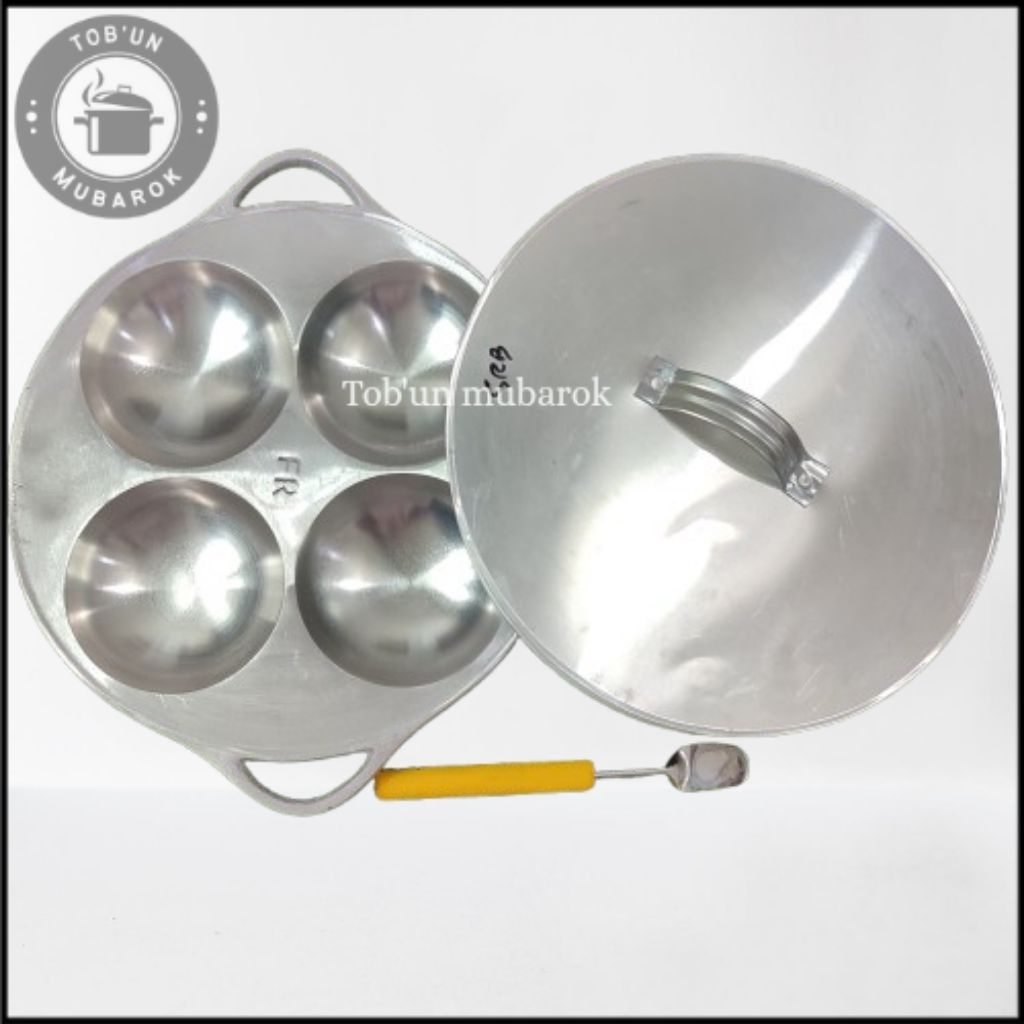 Cetakan apem selong murah tebal anti lengket Cetakan dorayaki cetakan berkualitas bonus tutup + suti