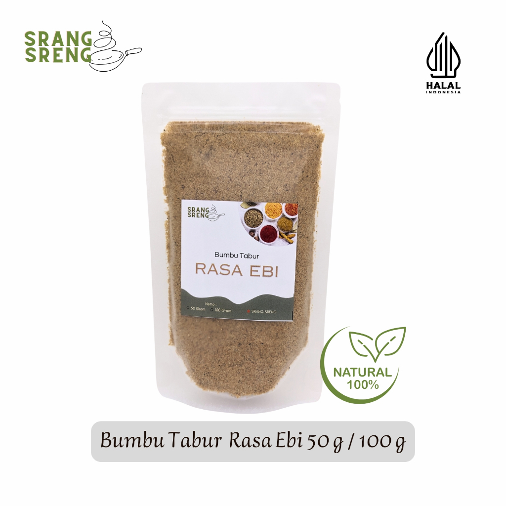 

Bumbu Tabur Rasa Ebi 50 g & 100 g | Bumbu Rasa Ebi | Bumbu Dapur | Bumbu Masakan Rempah Herbal Tradisional