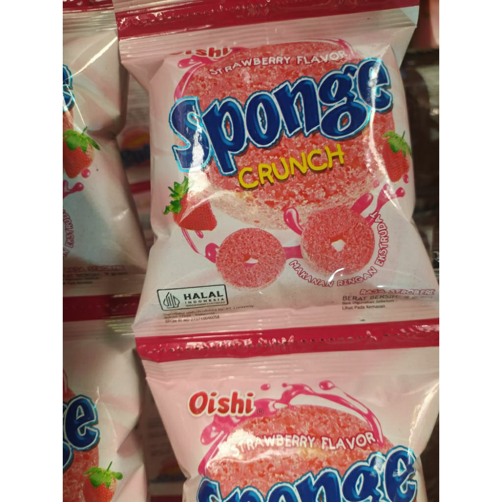 

Sponge strawberry 9gr (10pcs) /renceng /cemilan