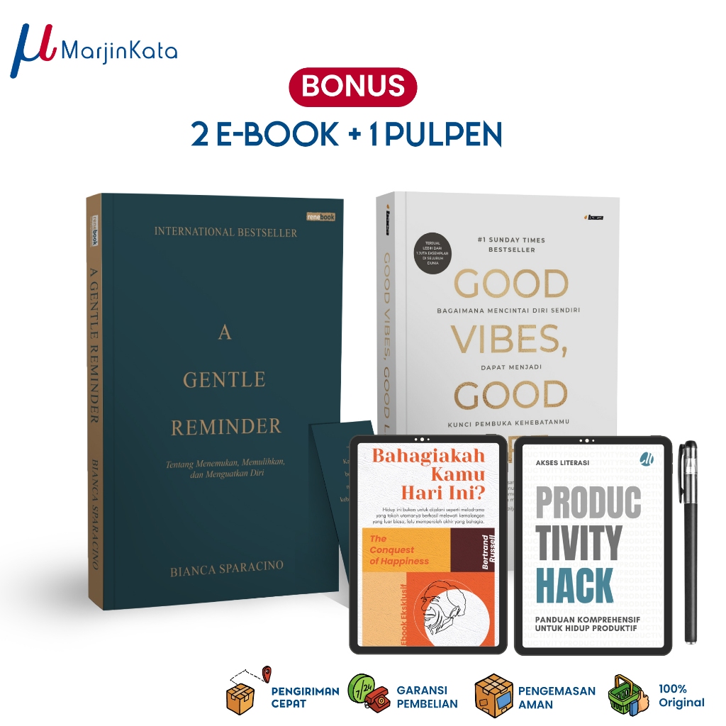 Paket Hemat Buku A Gentle Reminder Bianca Sparacino & Good Vibes, Good Life Vex King