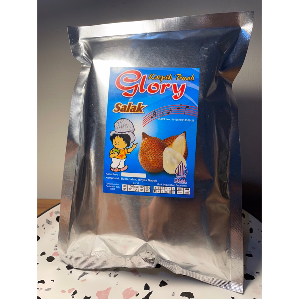 

Keripik Buah Salak Glory 80gr Snack Buah Kering Kripik