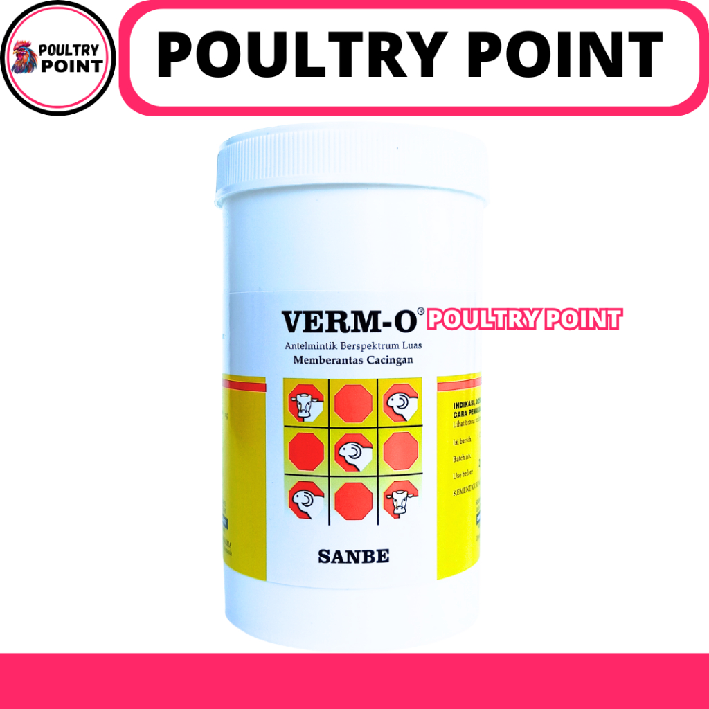 VERM O 12 BOLUS (1 TOPLES KECIL) SANBE - Obat Cacing Ampuh untuk Sapi Kerbau Kuda Spektrum Luas