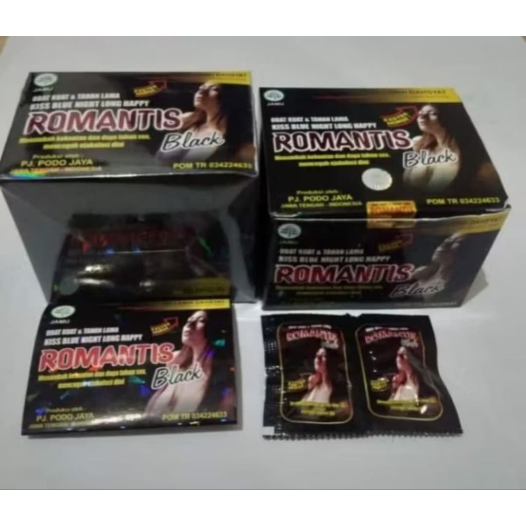 

Romantis black original 100% ( 1 kotak isi 10 sachet 2 kapsul)