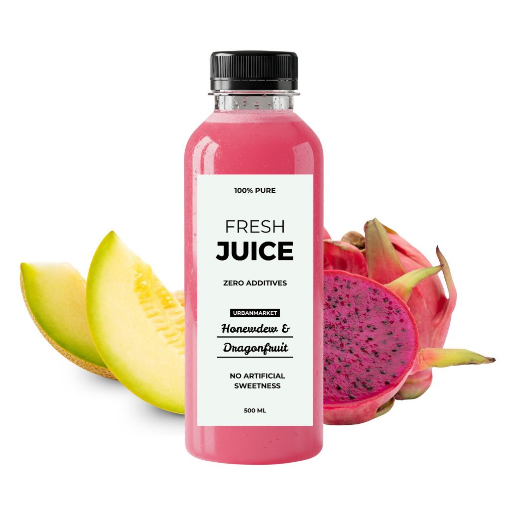 

Jus Buah Naga Melon Segar Cold Pressed 500 ml – 100% Buah Asli, Murni Tanpa Gula Tambahan