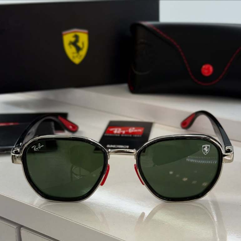 Kacamata RayBan Scuderia Ferrari RB3674-M F007/71 145 Frame Black List Silver Original