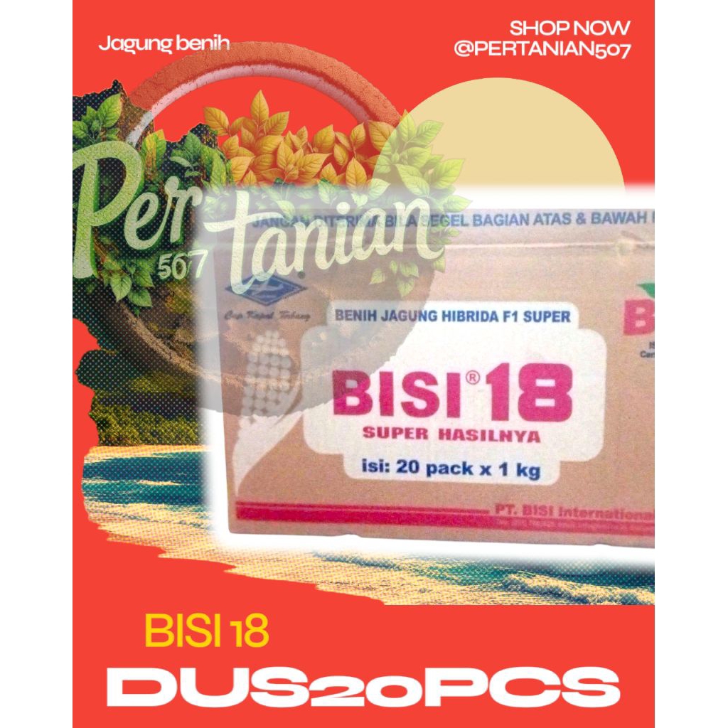 jagung bisi 18 kemasan dus isi 20pcs / 20kg