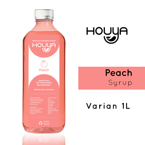 

Houya Peach Syrup 1Liter - Sirup Rasa Peach