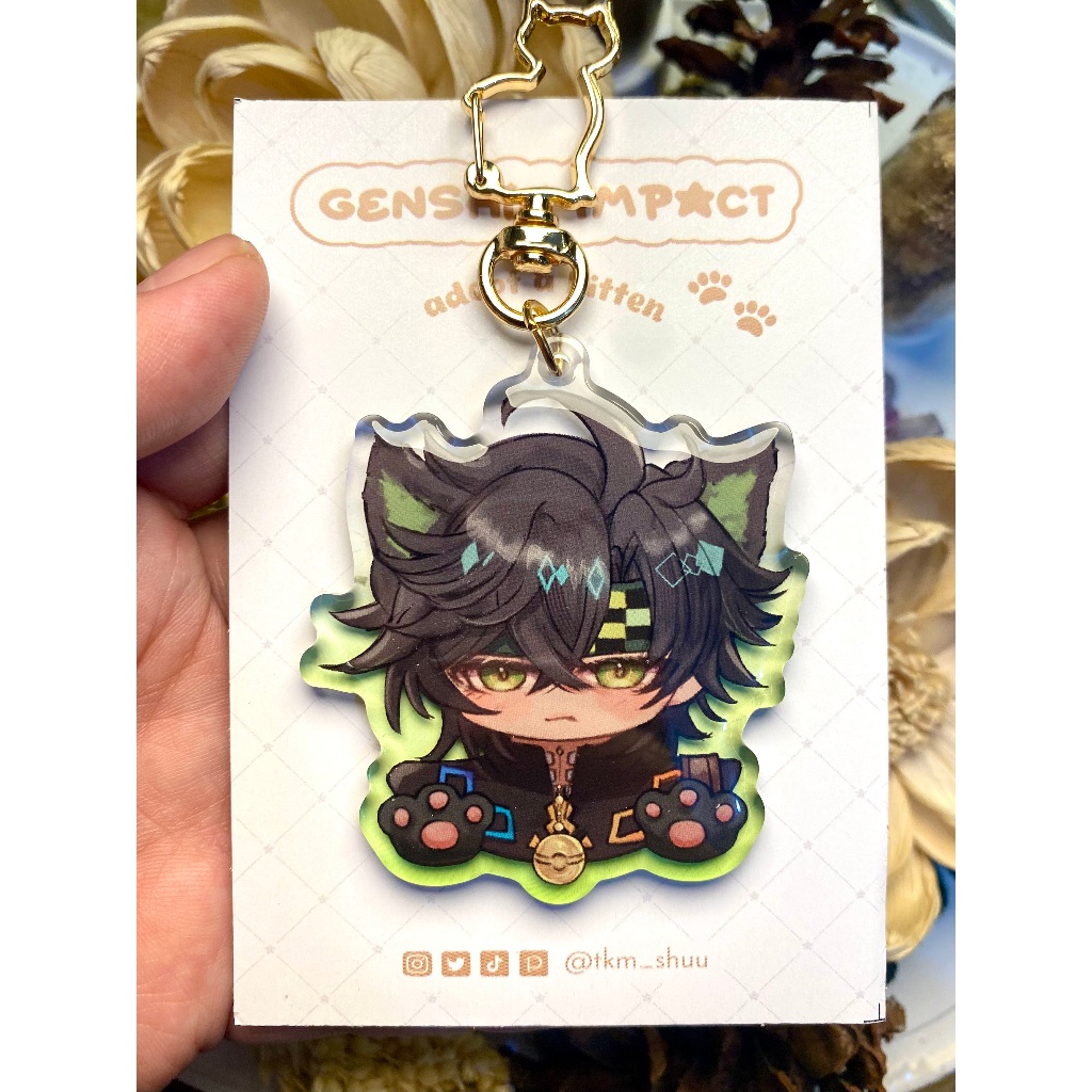 Genshin Impact Kinich Epoxy Acrylic Keychain ~Jelly Kitten Series~