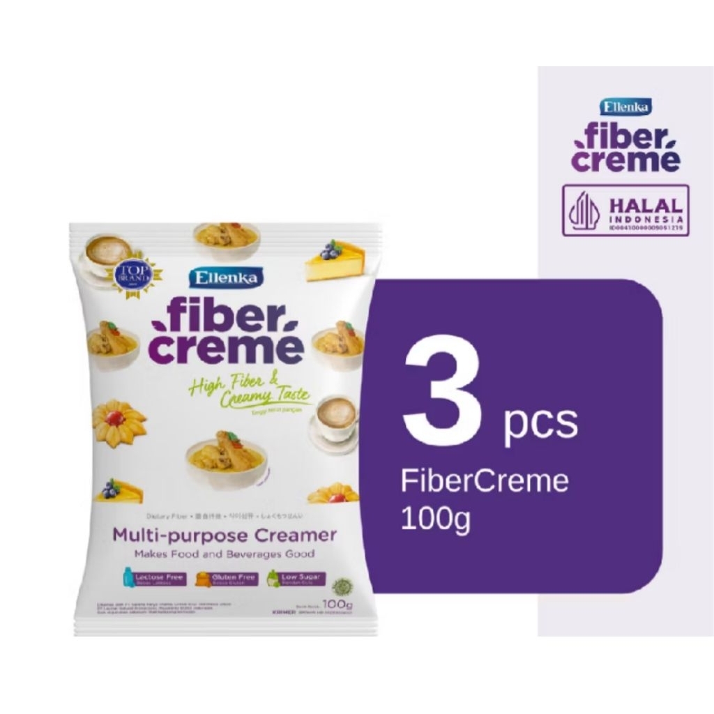 

FIBER CREME ELLENKA KEMASAN 100 gr krimer serbaguna tinggi serat