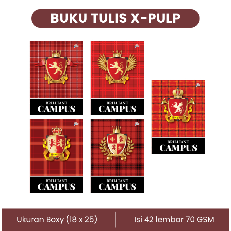 

BUKU TULIS XPULP UKURAN BOXY, ISI 42 LEMBAR, 1 PACK ISI 10 BUKU, MOTIF BLACK AND WHITE