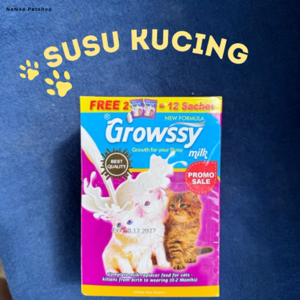 [GRATIS ONGKIR] Susu kucing Growssy - Milk kitten Newborn 0-2 bulan