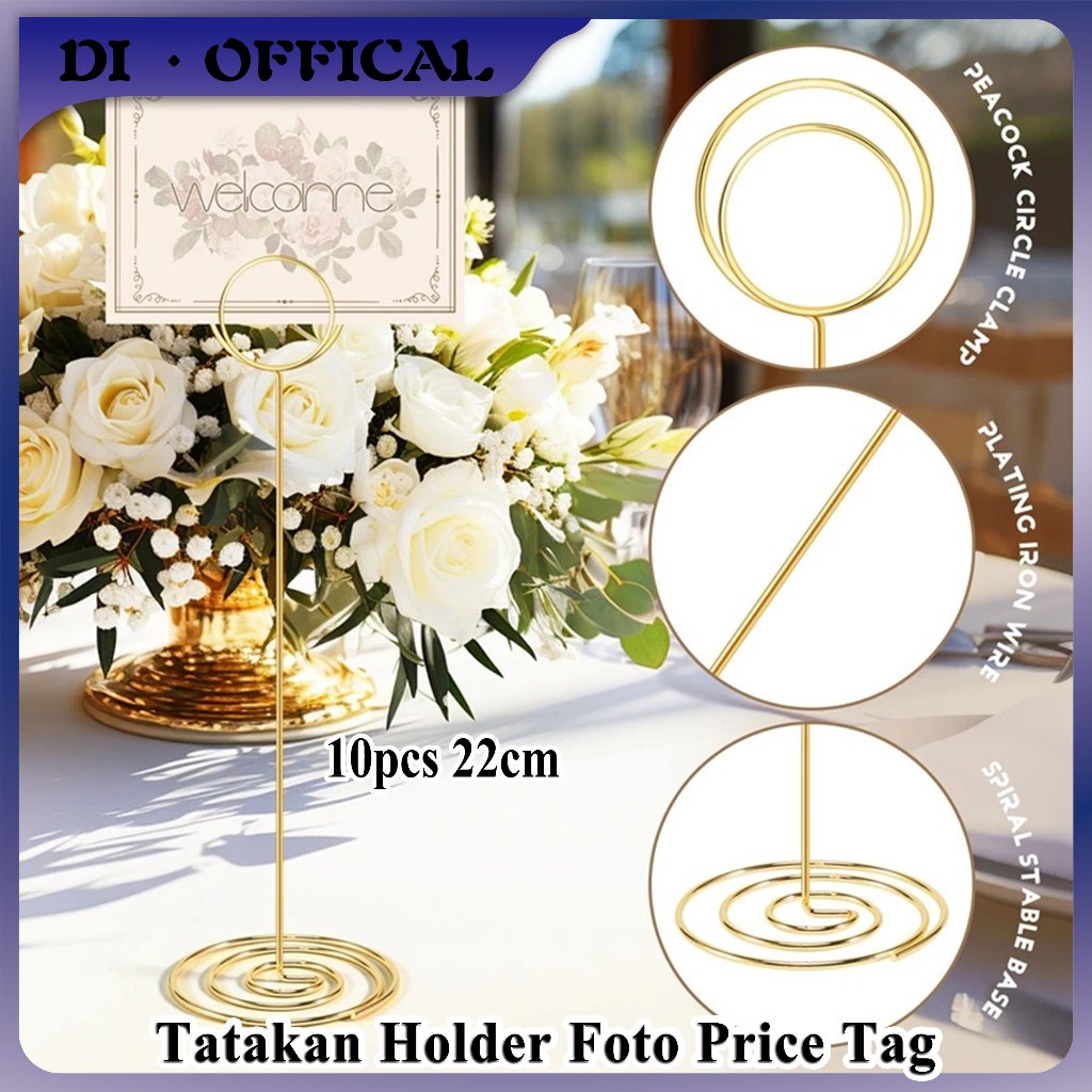 

10pcs 22cm Tatakan Holder Foto Price Tag Nomer Meja Penanda Harga Produk