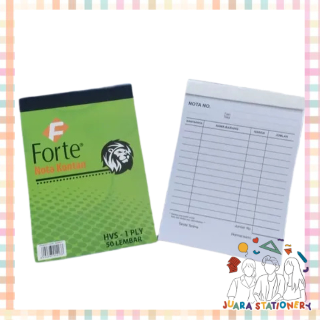 

(1041) Nota Forte Kecil 1 ply 50 lembar [1 PAK 10 PCS] / Nota Kecil Nota Kontan
