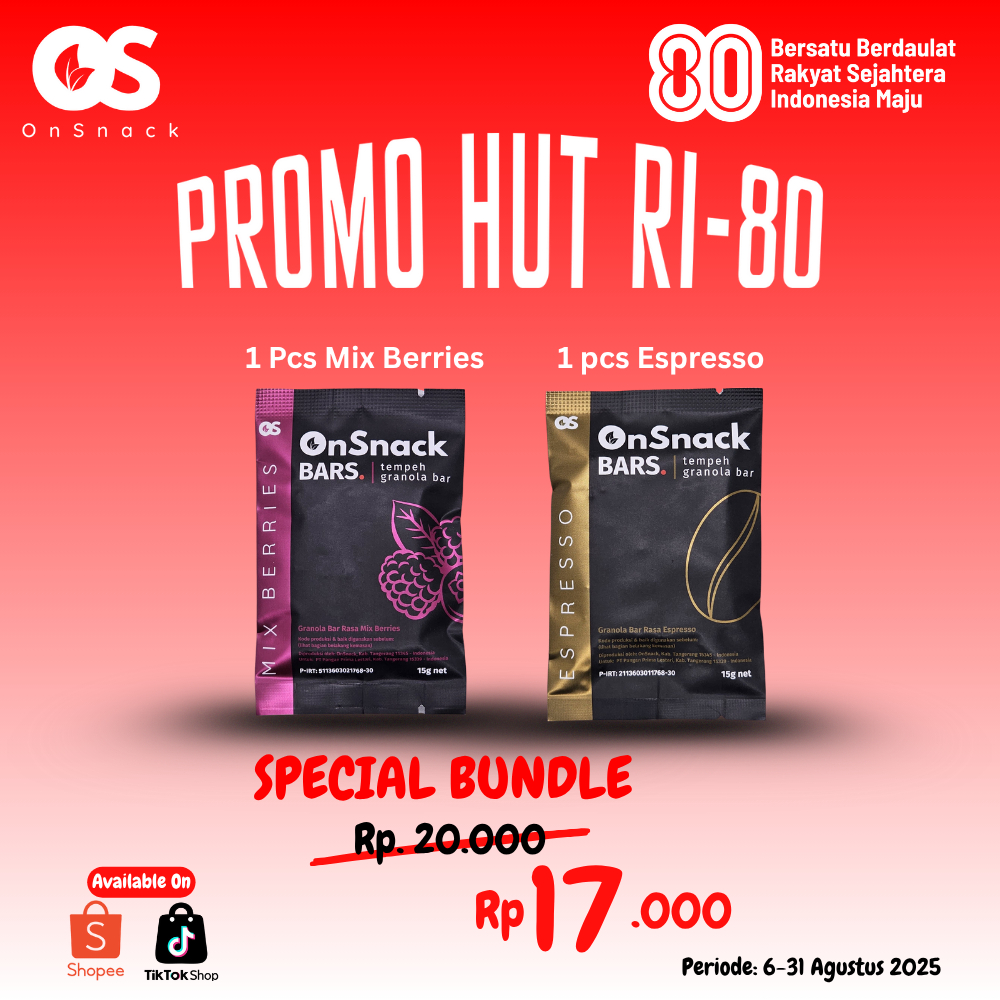 

Special Bundle 1 | 1pcs OnSnack Bars Mix Berries + 1pcs OnSnack Bars Espresso