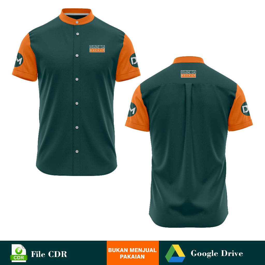 Mockup Kemeja Kerah Sanghai - CDR
