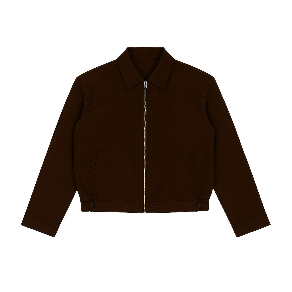 terbaru edinal jaket work boxy polos hitam s-xxl