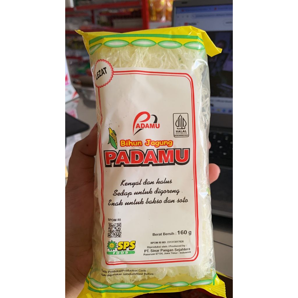 

Padamu Bihun Jagung Lezat 160gr Kuning / Bihun Padamu