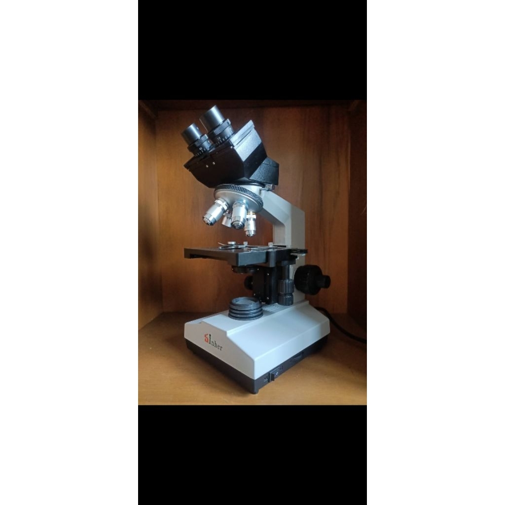 Mikroskop Binokuler SINHER XSZ-107 Bekas Pakai 1 Bulan – Lengkap & Mulus