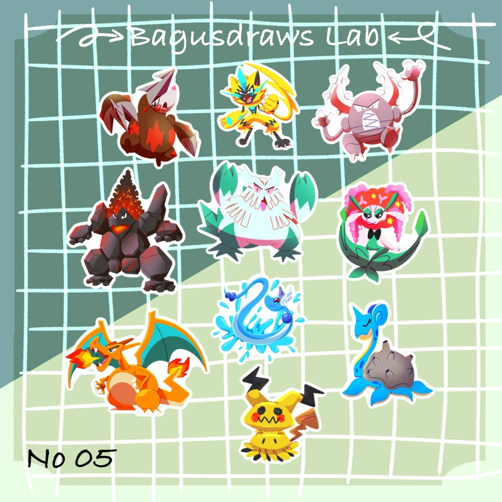 

Sticker Pokemon Pack No 5 Die cut
