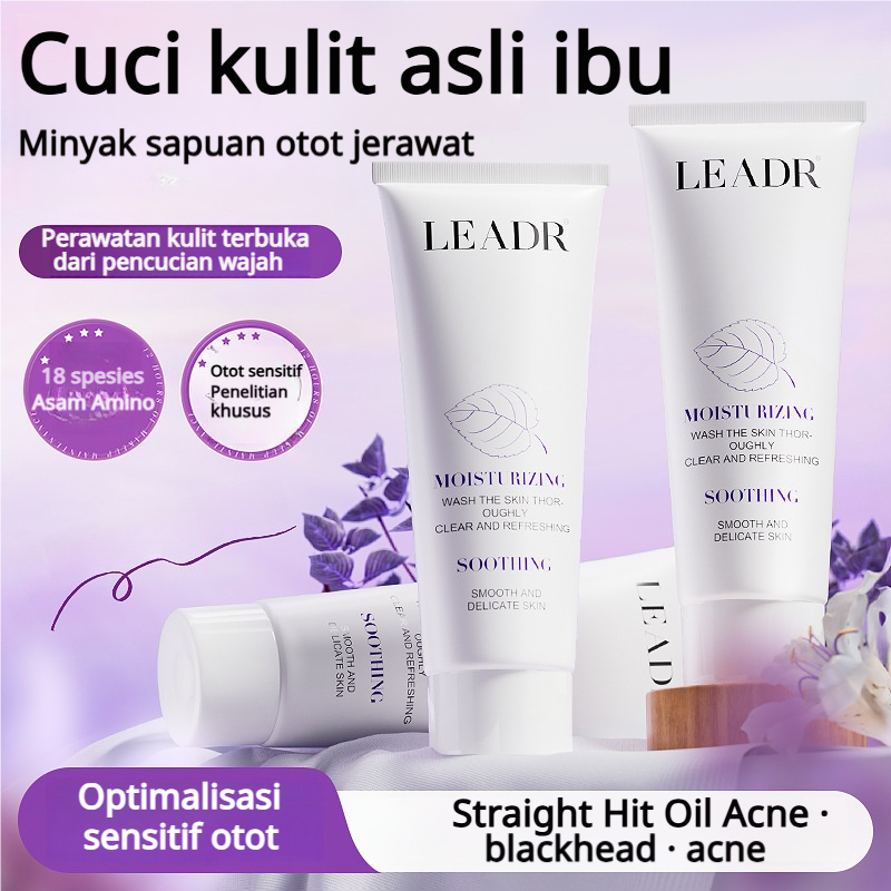 (BARU)Facial wash LEADR Shiso Qinrun Susu Pembersih yang Menenangkan Asam Amino Kontrol Minyak Peraw