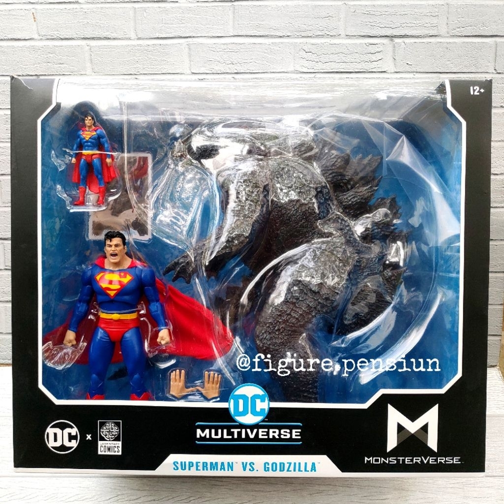 MCFARLANE MONSTERVERSE SUPERMAN VS GODZILLA 2 PACK DC JUSTICE LEAGUE ACTION FIGURE