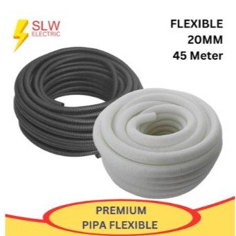 FLEXIBEL LISTRIK 20 MM/ SELANG PIPA LISTRIK / CORUGATED PIPA PUTIH