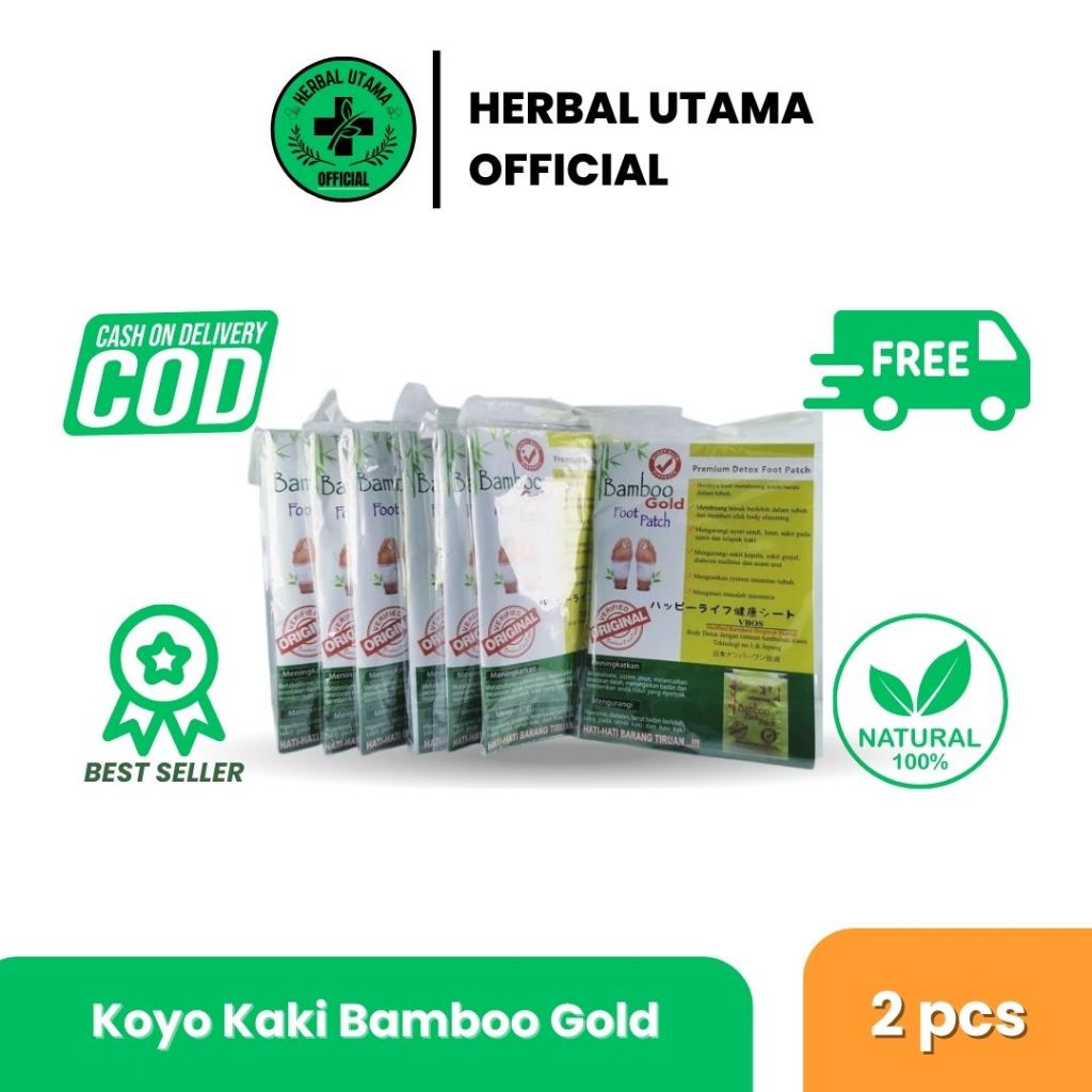 Koyo Kaki Bamboo Gold Original BAMBOO FOOT PATCH (V-Bos) {2 pcs} Ori
