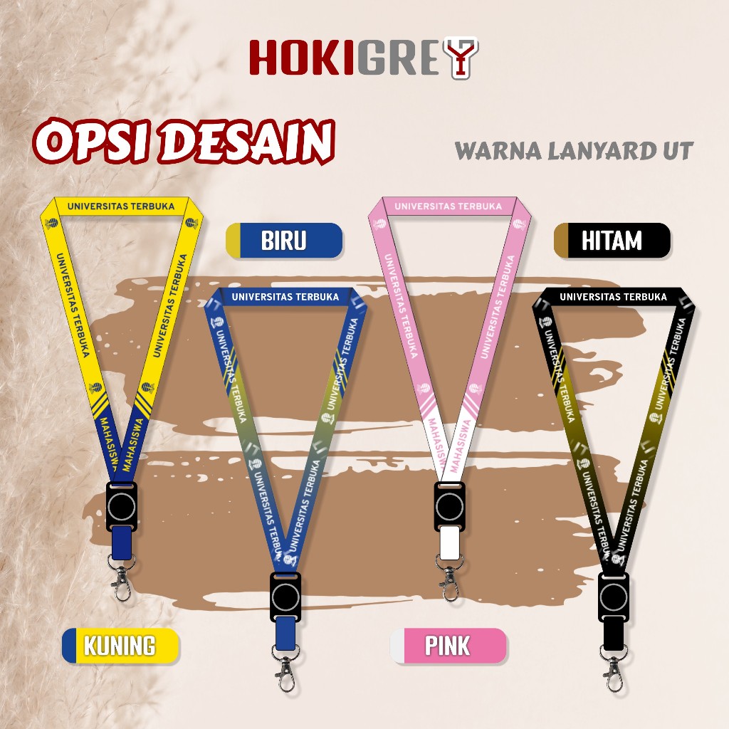

HOKIGREY Lanyard UT - Tali Lanyard Universitas Terbuka