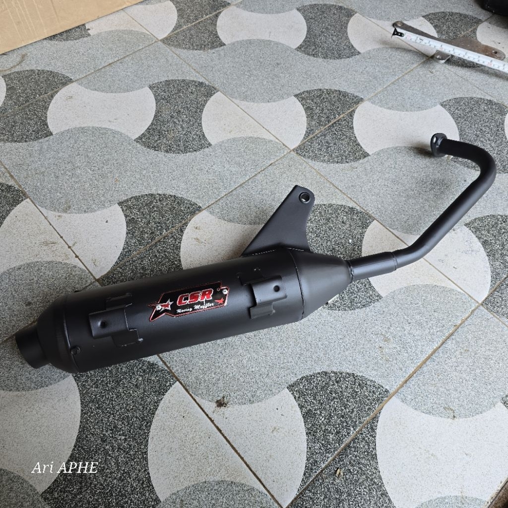 PROMO knalpot AHRS trioval BLACK original MIO KARBU / SPORTY / SMILE / SOUL KARBU