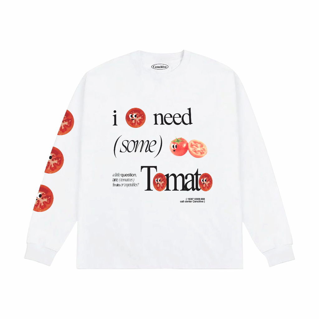 TS-Cencitive Tomato Longsleeve White