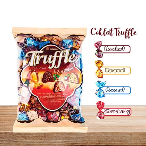 

[ELVAN] COKLAT TRUFFLE TURKI PREMIUM Varian Assortment 400 Gram