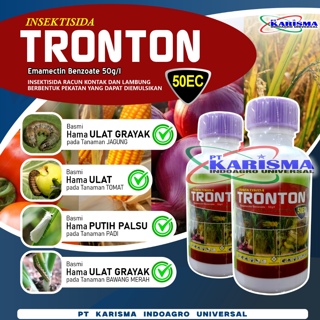 Grosir / TRONTON 50 EC - 100ml / Insektisida Tronton Basmi Hama Putih Palsu, Ulat Grayak, dll / Emam