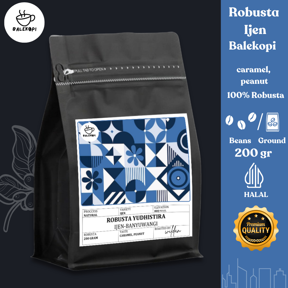 

Balekopi Bubuk Kopi Robusta Ijen Banyuwangi 200 Gram
