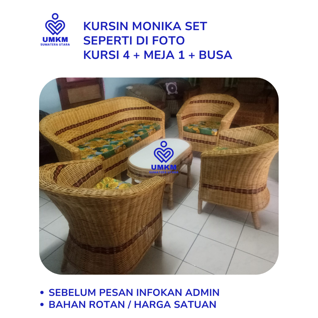 Kursi Set tamu rotan / kursi rotan / kursi monica rotan / kursi monika / kursi set rotan / kursi rot